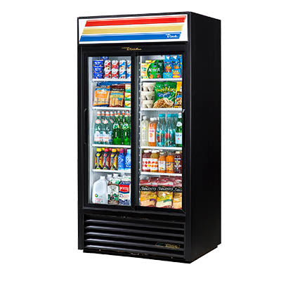 True GDM-33-HC-LD - 39"W Merchandiser Cooler - (2) Sliding Doors
