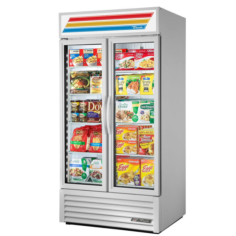 True GDM-35F-HC~TSL01 - 39"W Freezer Merchandiser - (2) Glass Doors