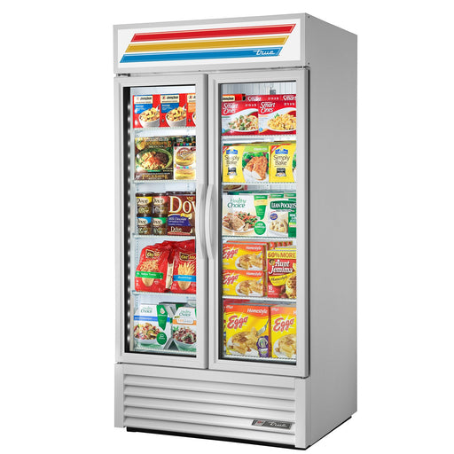 True GDM-35F-HC~TSL01 - 39"W Freezer Merchandiser - (2) Glass Doors