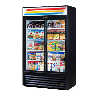 True GDM-41SL-HC-LD - 47"W Merchandiser Cooler - (2) Sliding Doors - 24" Depth