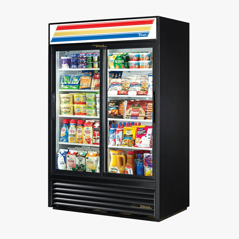 True GDM-45-HC-LD - 51"W Merchandiser Cooler - (2) Sliding Doors