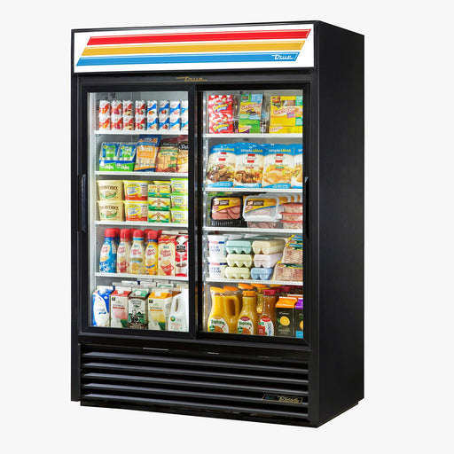 True GDM-47-HC-LD - 54"W Merchandiser Cooler - (2) Sliding Doors