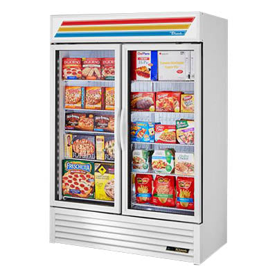 True GDM-49F-HC~TSL01 - 54"W Freezer Merchandiser - (2) Glass Doors