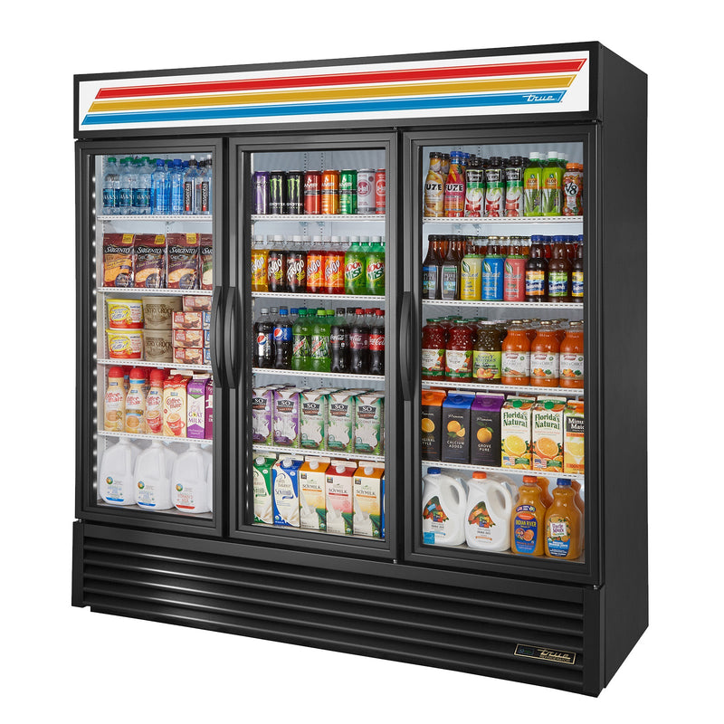 True GDM-72-HC~TSL01 - 78"W Merchandiser Cooler - (3) Glass Doors