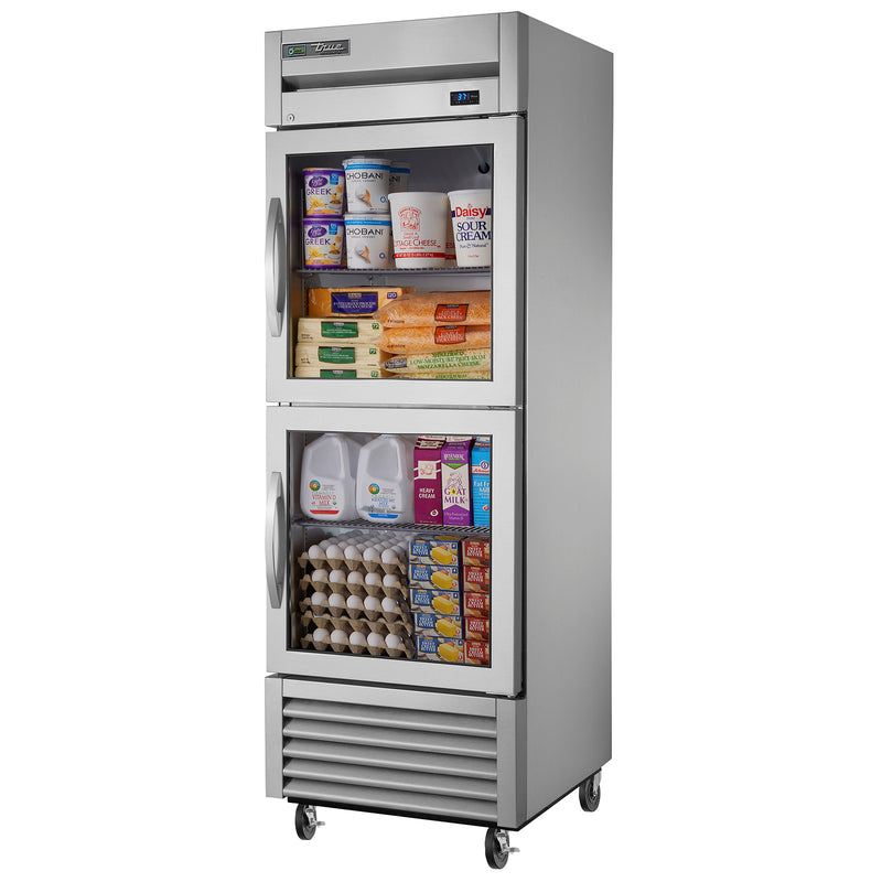 True T-23G-2-HC~FGD01 - 27"W Reach-In Refrigerator - (2) Half-Size Glass Doors