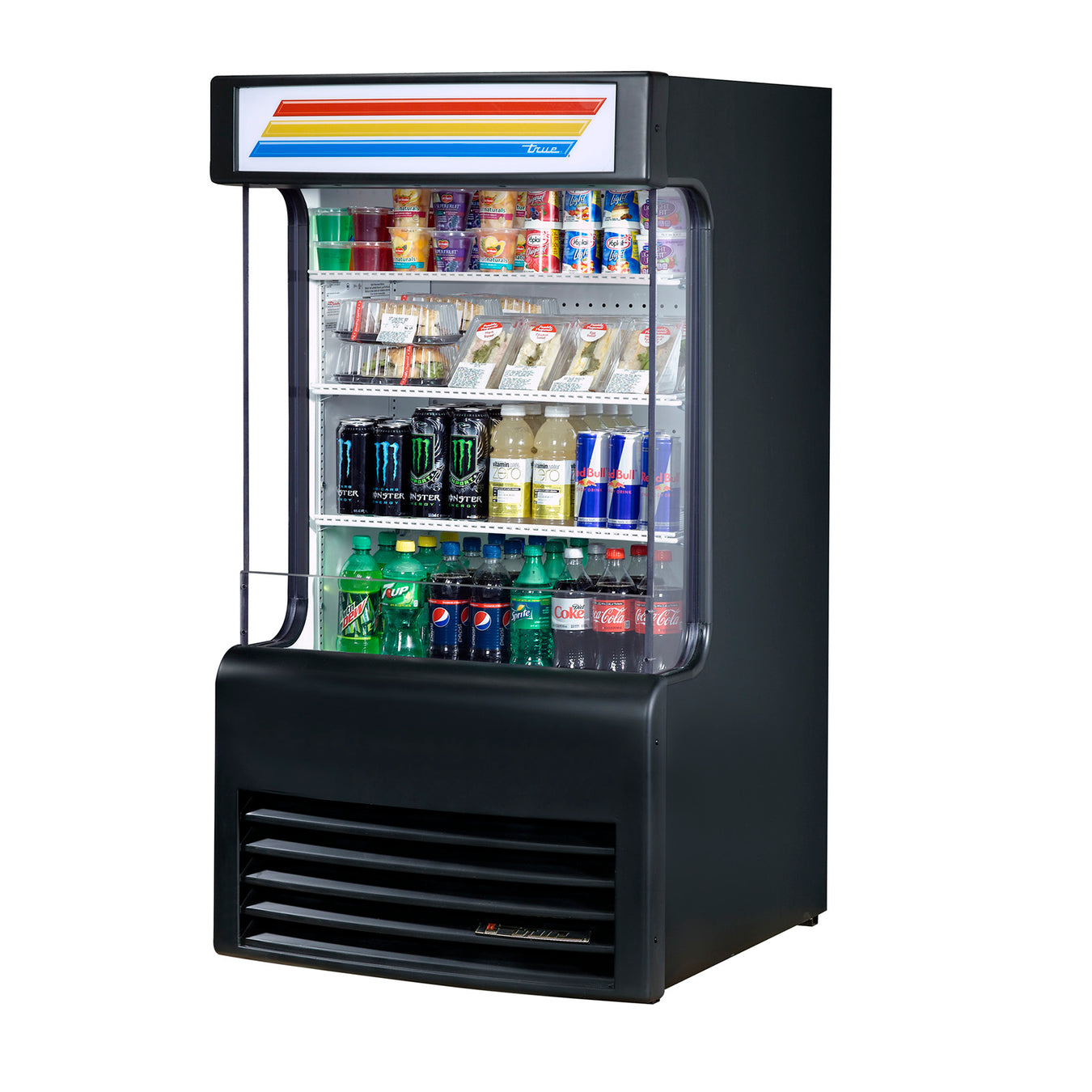 True TAC-14GS-HC-LD - 30"W Open Air Refrigerated Case - Vertical