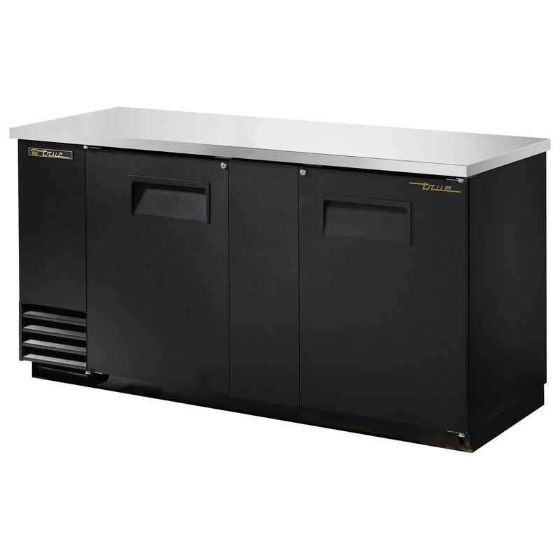 True TBB-3-HC - 69"W Back Bar Cooler - (2) Doors - Black