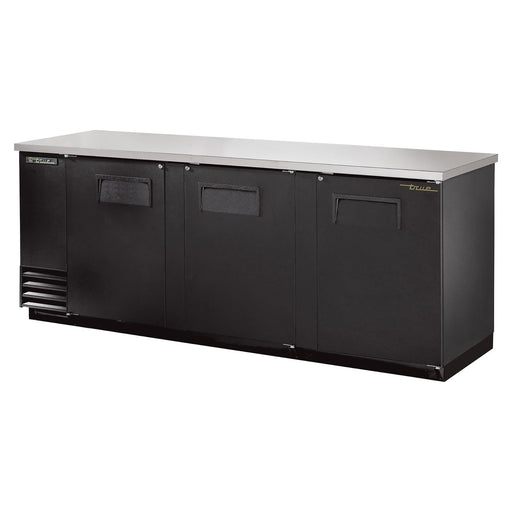 True TBB-4-HC - 90"W Back Bar Cooler - (3) Doors - Black