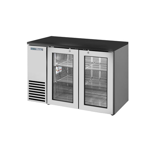 True TBB24-48-2G-Z1-BST-S-1 - 47"W Back Bar Cooler - (2) Glass Doors - Stainless
