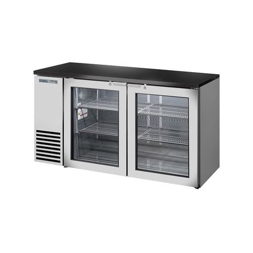 True TBB24-60-2G-Z1-BST-S-1 - 59"W Back Bar Cooler - (2) Glass Doors - Stainless