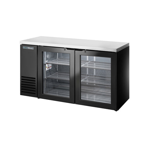 True TBB24-60-2G-Z1-SFT-B-1 - 61"W Back Bar Cooler - (2) Glass Doors - Black