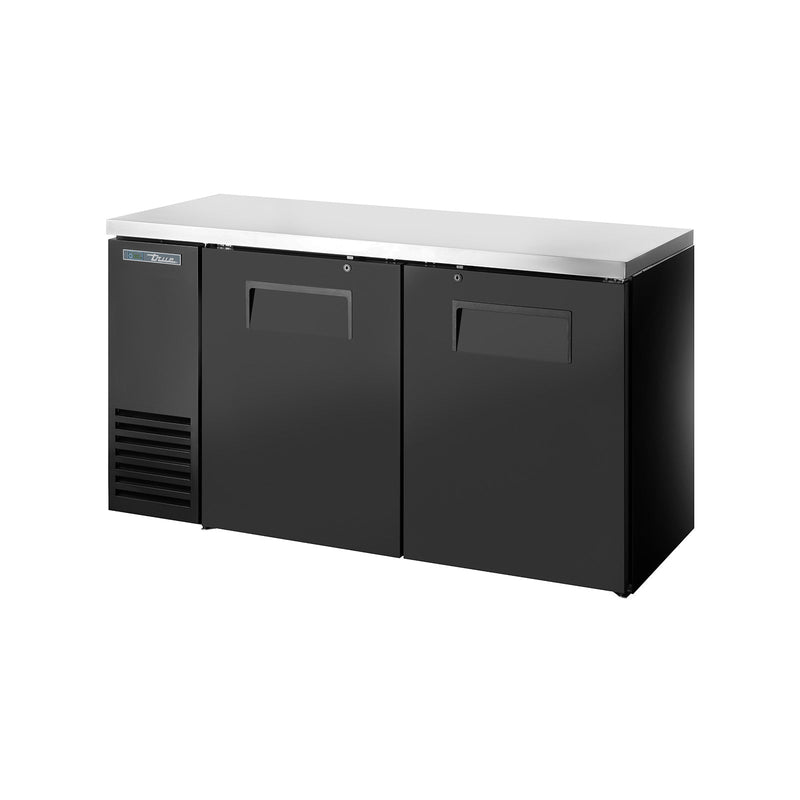 True TBB24-60-2S-Z1-SFT-B-1 - 61"W Back Bar Cooler - (2) Doors - Black