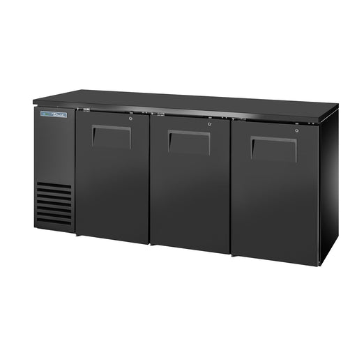 True TBB24-72-3S-Z1-BST-B-1 - 71"W Back Bar Cooler - (3) Doors - Black