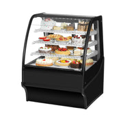 True TDM-R-36-GE/GE-B-W - 36"W Refrigerated Display Case - Curved Glass