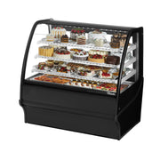 True TDM-R-48-GE/GE-B-W - 48"W Refrigerated Display Case - Curved Glass