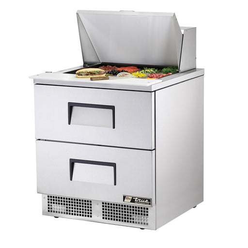 True TFP-32-12M-D-2 - 32"W MegaTop Food Prep Table - (2) Drawers - (12) Pans