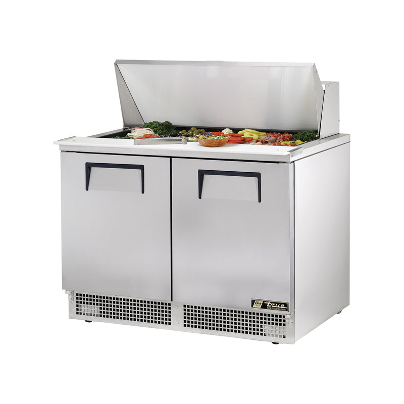 True TFP-48-18M - 48"W MegaTop Food Prep Table - (2) Doors - (18) Pans