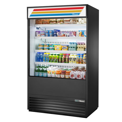 True TOAM-48-HC~TSL01 - 48" Vertical Refrigerated Display Case - Air Curtain