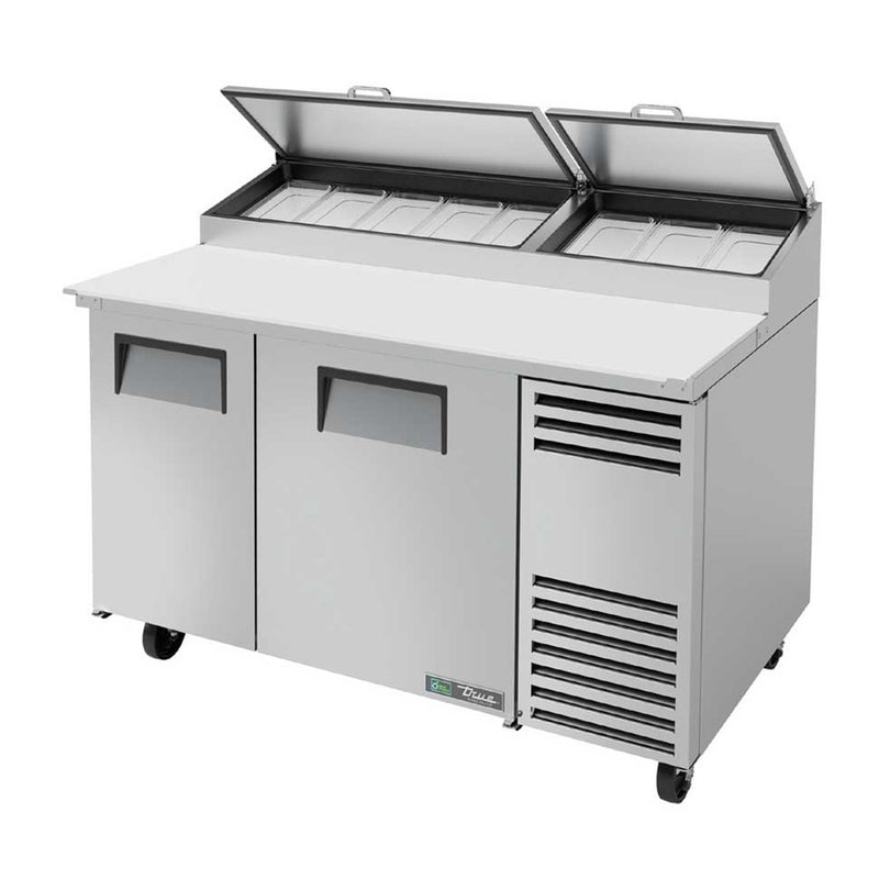 True TPP-AT-60-HC - 60"W Pizza Prep Table - (2) Doors - (8) Pans