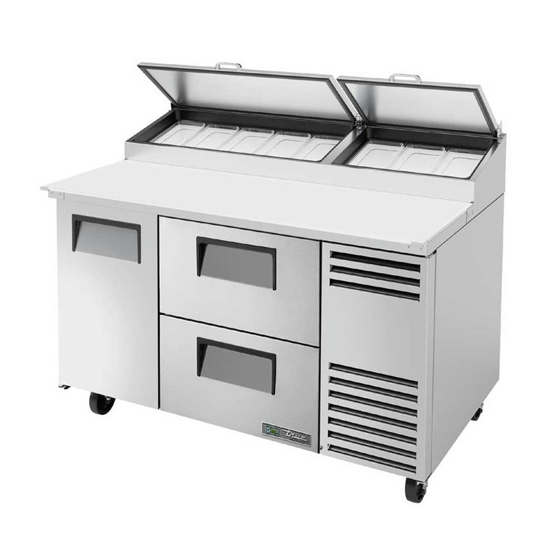 True TPP-AT-60D-2-HC - 60"W Pizza Prep Table - One Door / Two Drawers