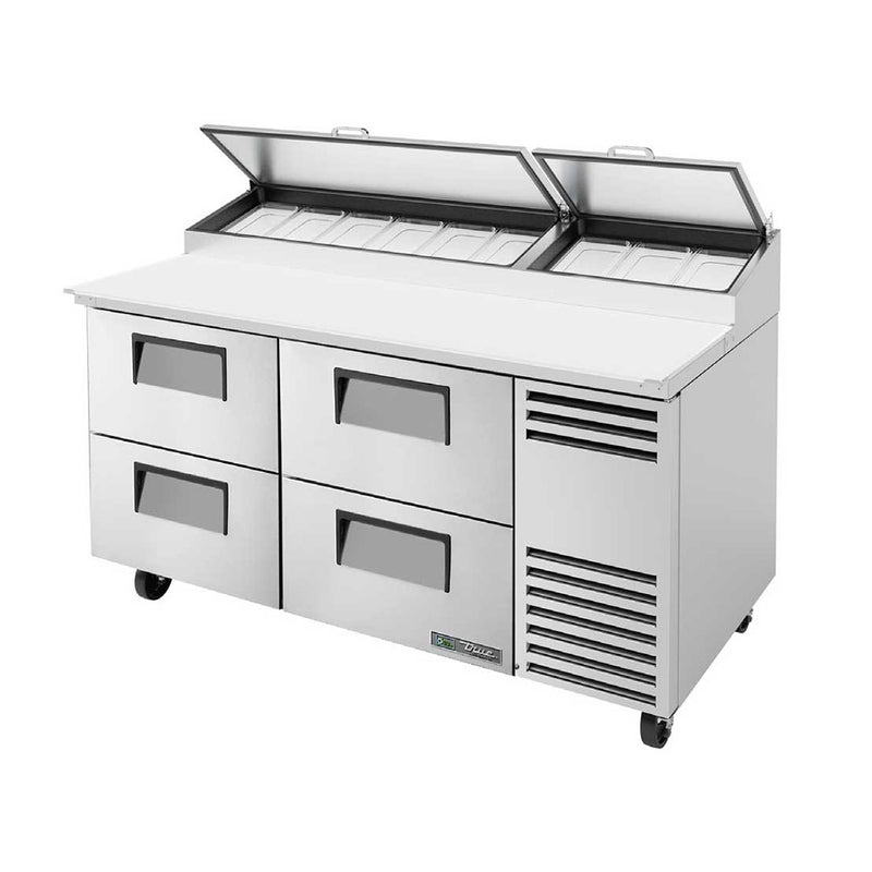 True TPP-AT-67D-4-HC - 67"W Pizza Prep Table - (4) Drawers - (9) Pans