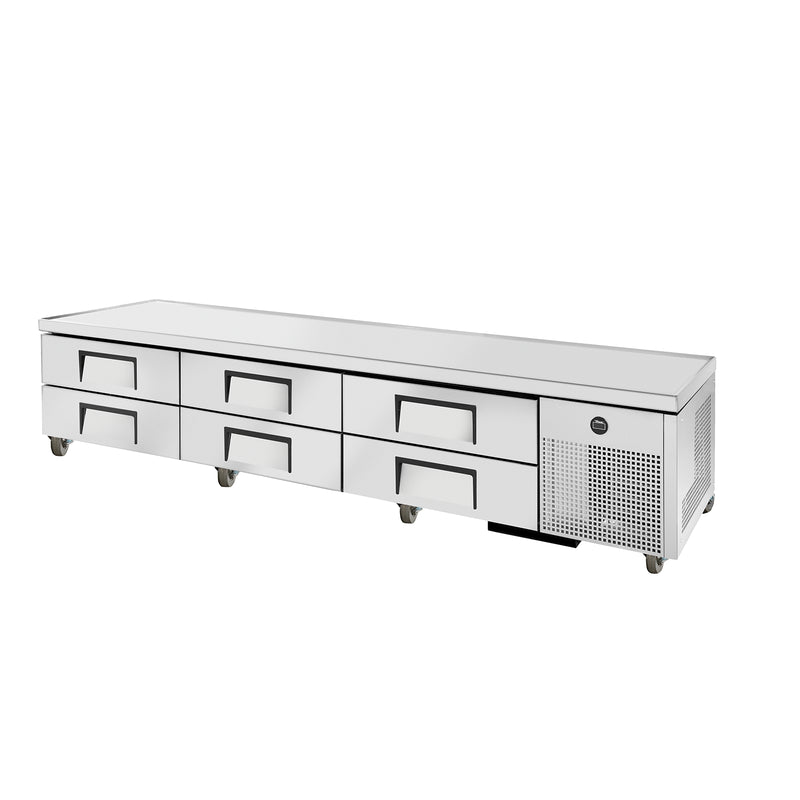 True TRCB-110-HC - 110" Refrigerated Chef Base - Six Drawers