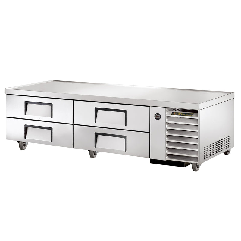 True TRCB-79-HC - 79" Refrigerated Chef Base - (4) Drawers - Front Breathing