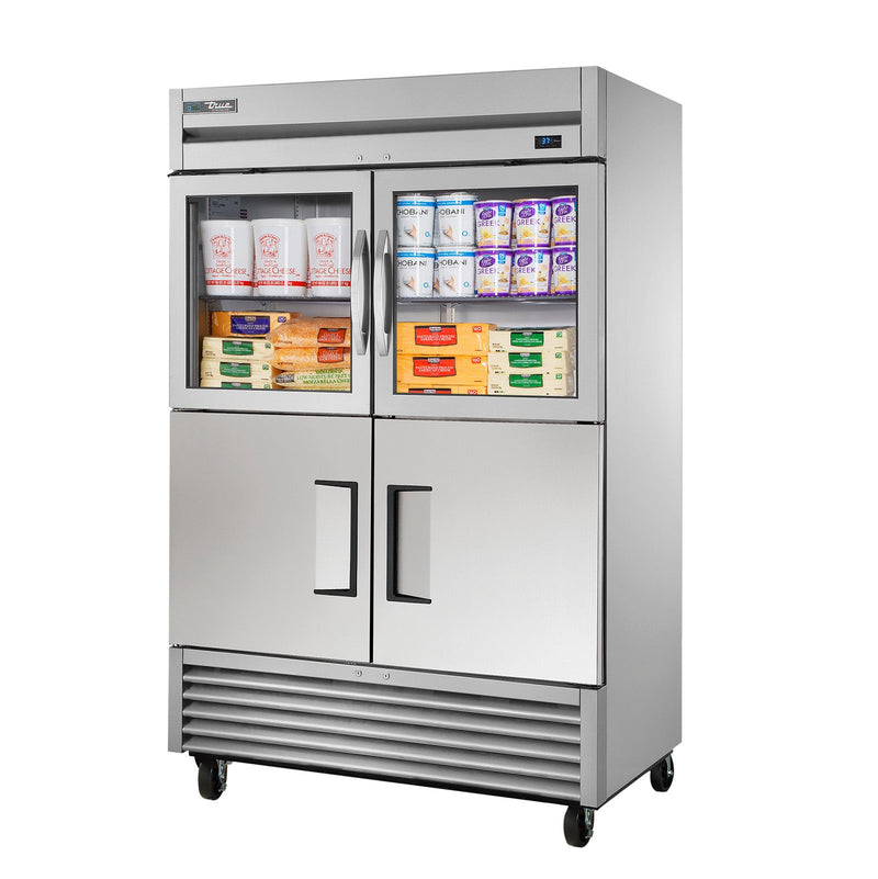 True TS-49-2-G-2-HC~FGD01 - 54"W Reach-In Refrigerator - (4) Half-Size Doors