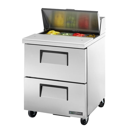 True TSSU-27-08D-2-HC - 27"W Sandwich Prep Table - (2) Drawers - (8) Pans