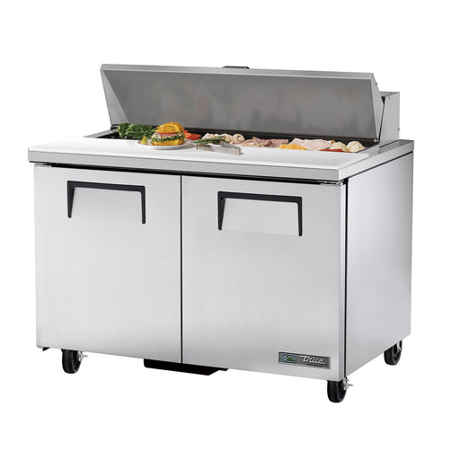 True TSSU-48-12-HC - 48"W Sandwich Prep Table - (2) Doors - (12) Pans