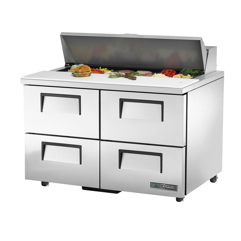 True TSSU-48-12D-4-HC - 48"W Sandwich Prep Table - (4) Drawers - (12) Pans