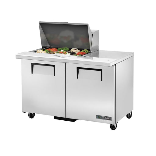 True TSSU-48-12M-B-HC - 48"W Sandwich Prep Table - (2) Doors - (12) Pans