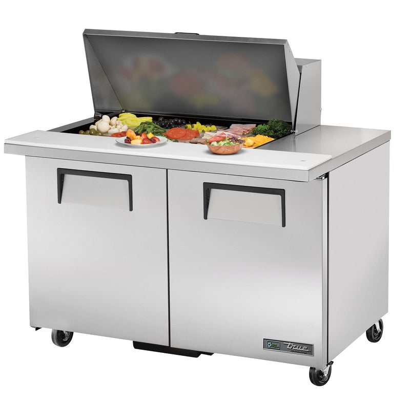 True TSSU-48-15M-B-HC - 48"W Sandwich Prep Table - (2) Doors - (15) Pans