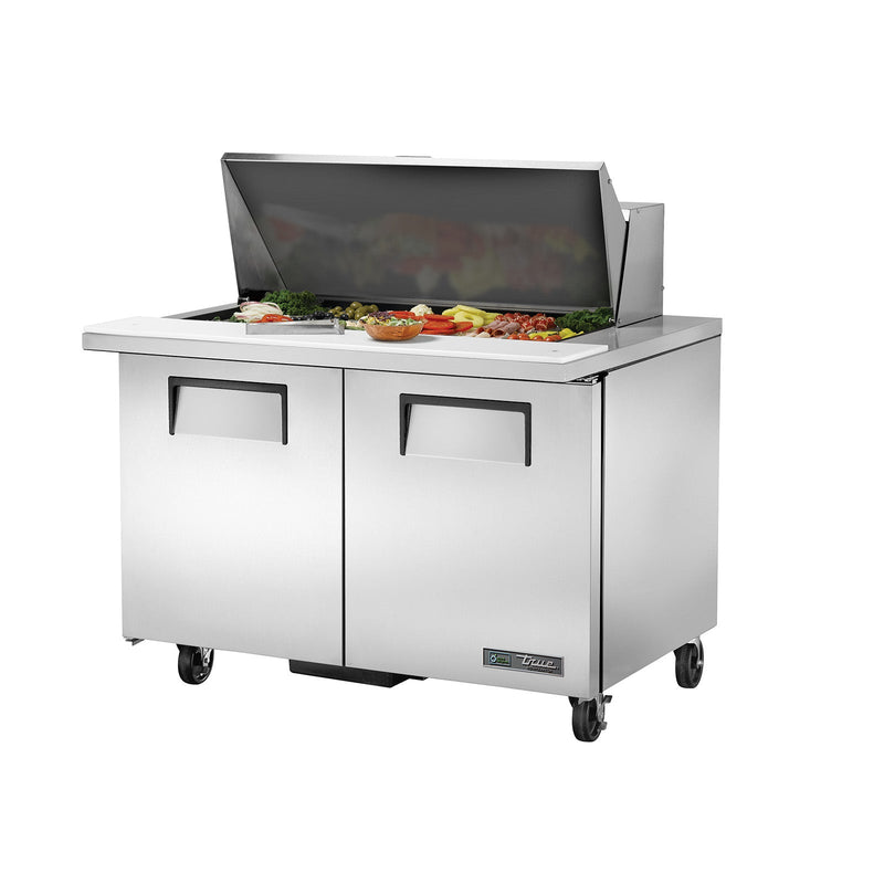 True TSSU-48-18M-B-HC - 48"W Sandwich Prep Table - (2) Doors - (18) Pans