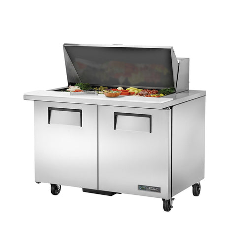 True TSSU-48-18M-B-HC - 48"W Sandwich Prep Table - (2) Doors - (18) Pans
