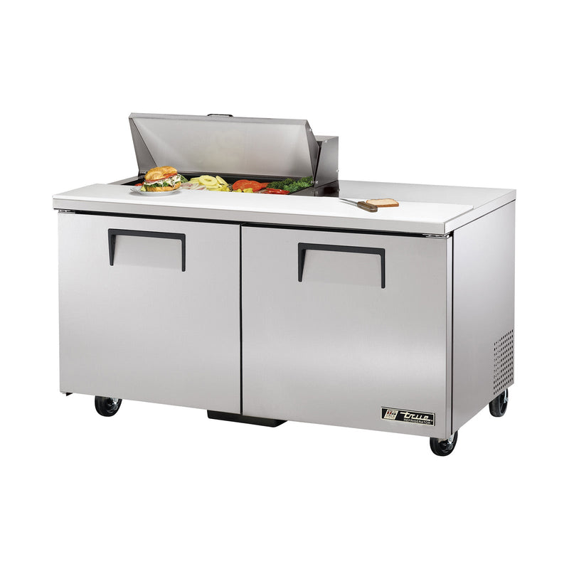 True TSSU-60-08-HC - 60"W Sandwich Prep Table - (2) Doors - (8) Pans