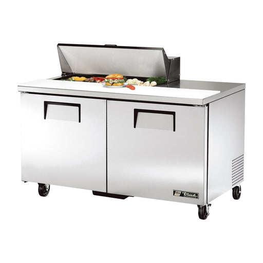 True TSSU-60-10-HC - 60"W Sandwich Prep Table - (2) Doors - (10) Pans