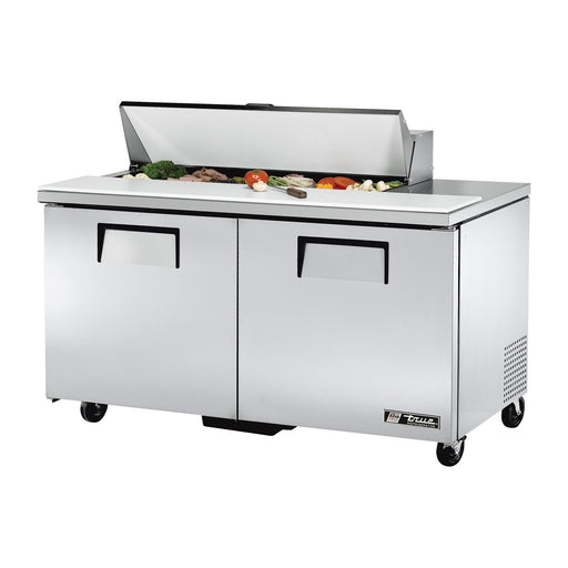True TSSU-60-12-HC - 60"W Sandwich Prep Table - (2) Doors - (12) Pans