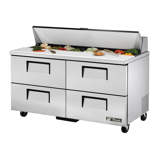 True TSSU-60-16D-4-HC - 60"W Sandwich Prep Table - (4) Drawers - (16) Pans