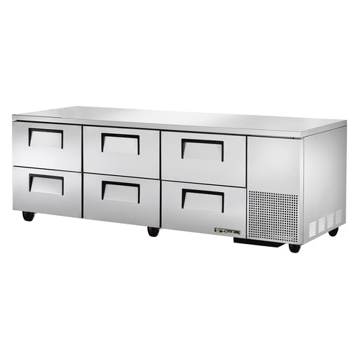 True TUC-93D-6-HC - 93"W Undercounter Refrigerator - (6) Drawers
