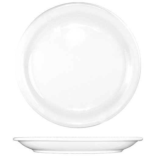 International Tableware BR-6 - Brighton Narrow Rim Plate - 6-1/2" Diam. - European White