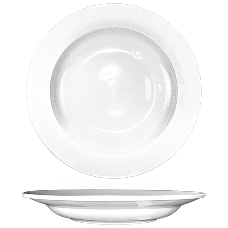 International Tableware DO-105 - Dover Pasta Bowl - 10-1/2" Diam. (12 oz.) - European White