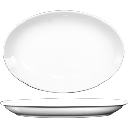 International Tableware DO-14 - Dover Platter - 13-1/4" x8" - European White