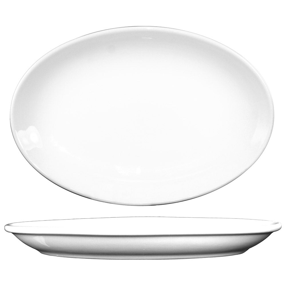 International Tableware TN-51/DO-51 - Dover Coupe Platter - 15-1/2" x 11-3/4" - European White