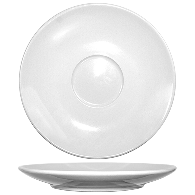 International Tableware DO-67 - Dover Cappuccino Saucer - 6-1/2" Diam. - European White