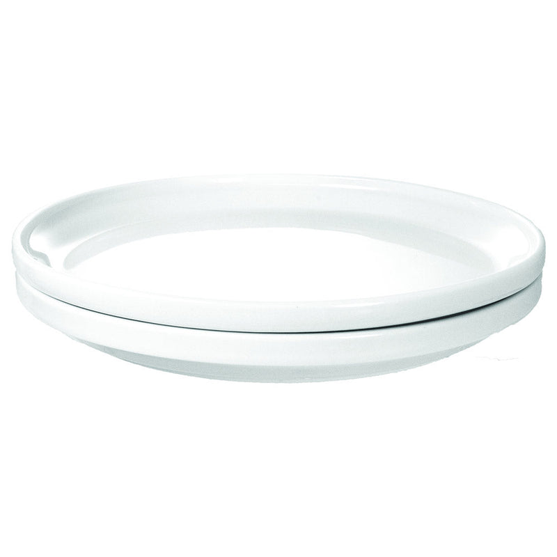 International Tableware TN-100 - Torino Stackable Plate - 10-1/4" Diam. - European White