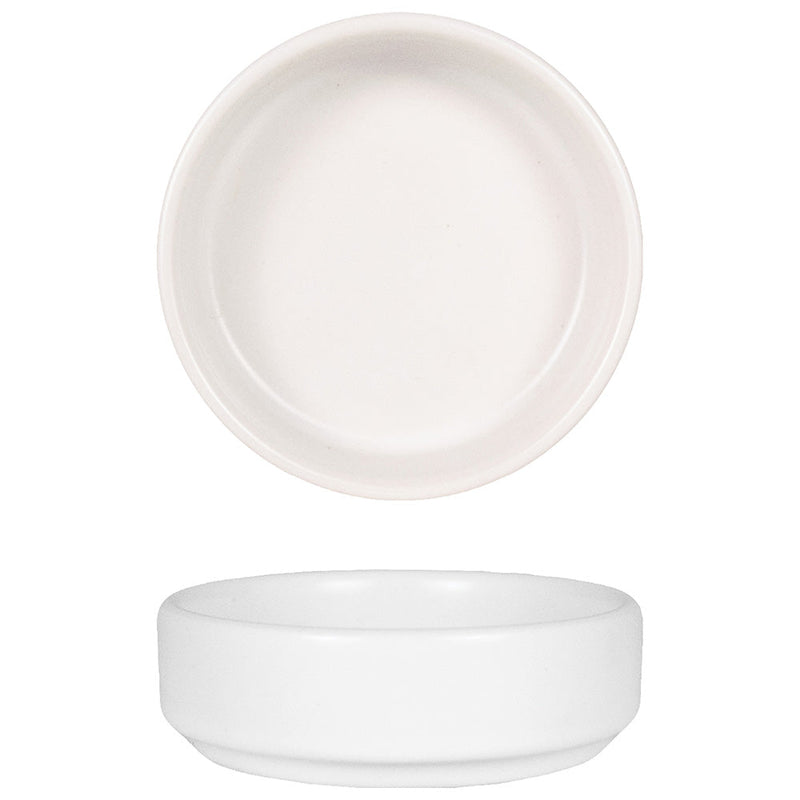 International Tableware TN-4-MW - Torino Sauce Dish - 3-1/8" Diam. (2 oz.) - Matte White