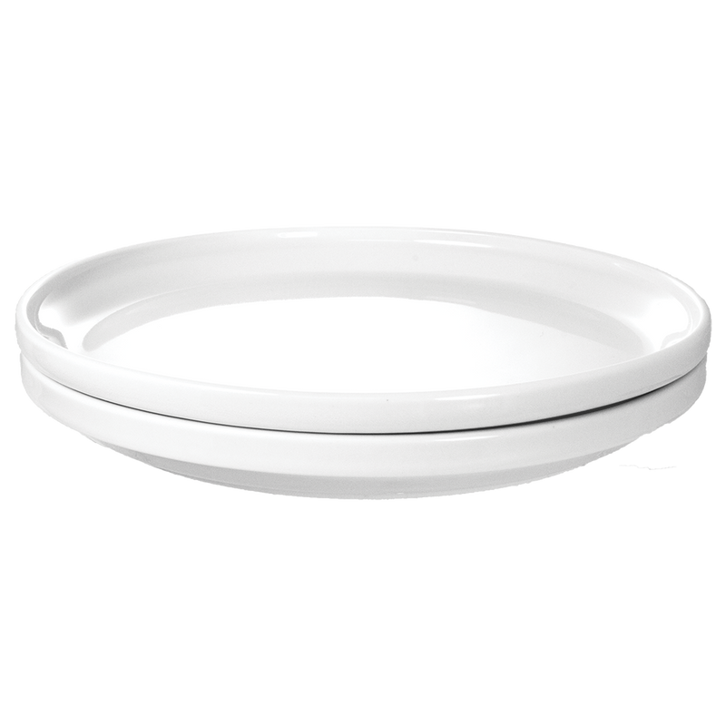 International Tableware TN-55 - Torino Stackable Plate - 5" Diam. - European White