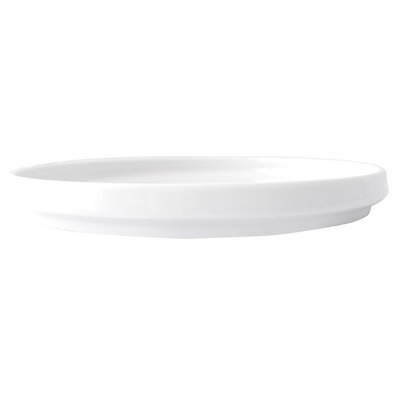 International Tableware TN-8 - Torino Walled Plate - 8-1/4" Diam. - European White