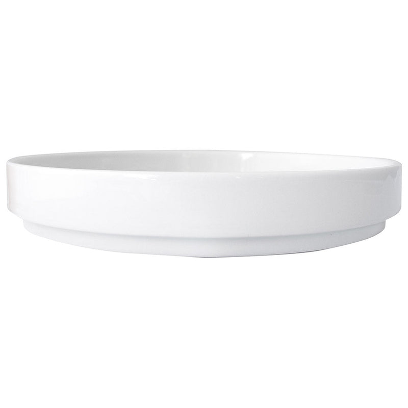International Tableware TN-91 - Torino Walled Plate - 9-1/2" Diam. - European White